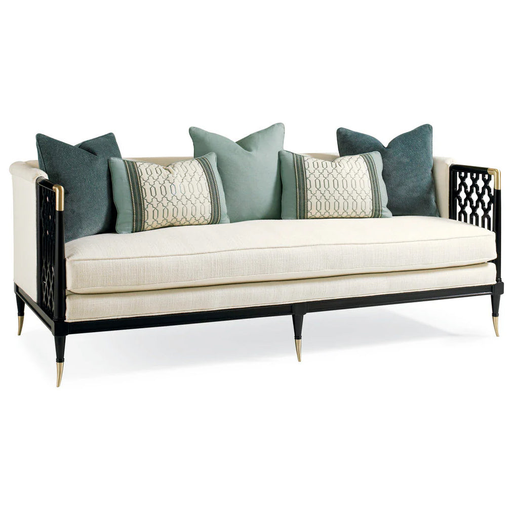 Lattice Entertain You Sofa - Tuxedo Black Finish