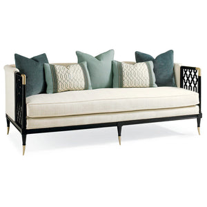 Lattice Entertain You Sofa - Tuxedo Black Finish