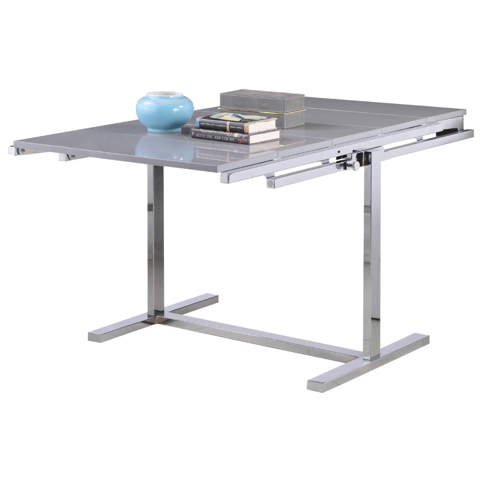 8473 Convertible Bookcase to Dining Table - Gray