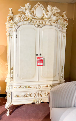 Italianate-Style Armoire with Gold Leaf