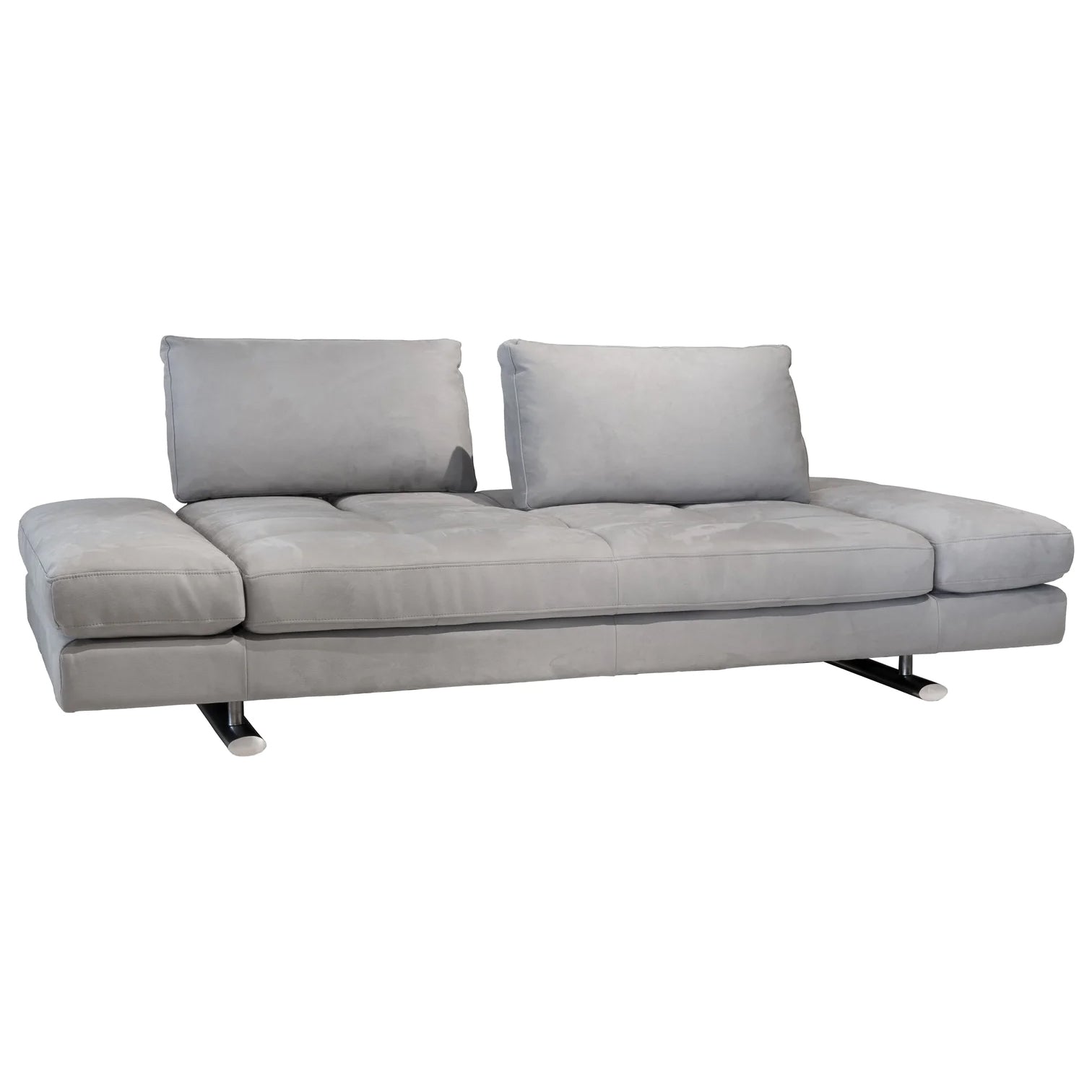 1372 Movable Back Loveseat - Grey Fabric