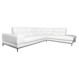 5309 Leather Sectional - White