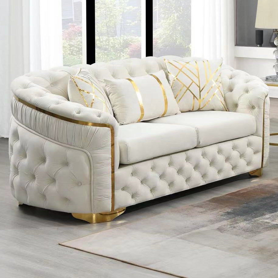 Queen Loveseat - Cream