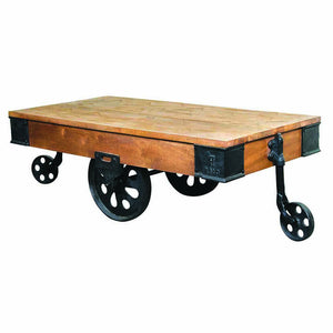 Rail Cart Cocktail Table