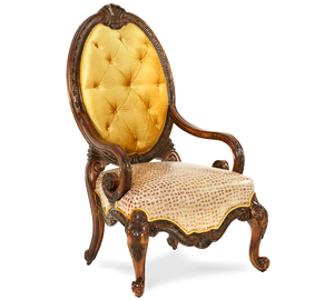 Chateau Beauvais Leather & Fabric Chair