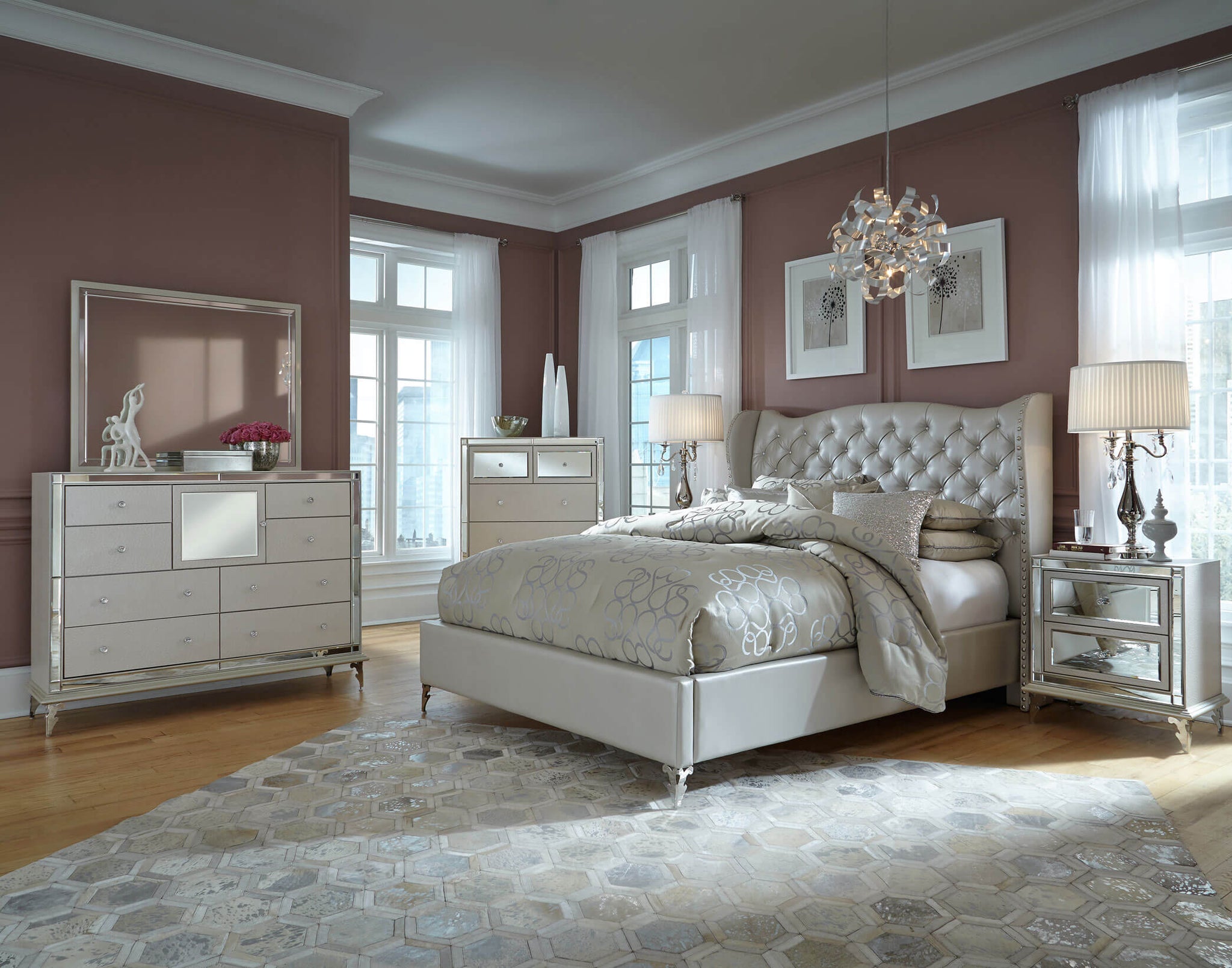 Hollywood Loft Nightstand - Frost