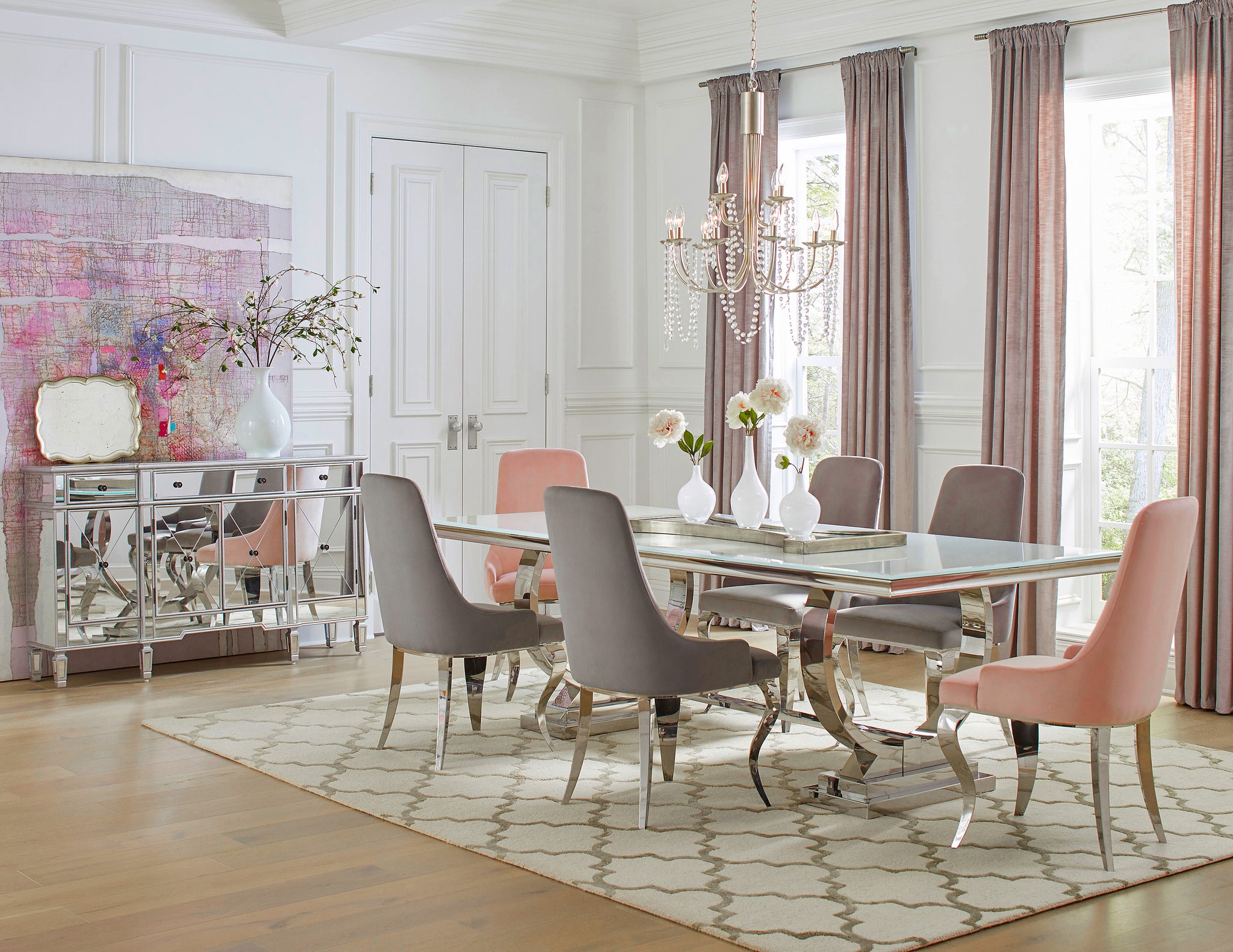 Antoine Upholstered Demi Arm Dining Chair