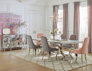 Antoine Upholstered Demi Arm Dining Chair