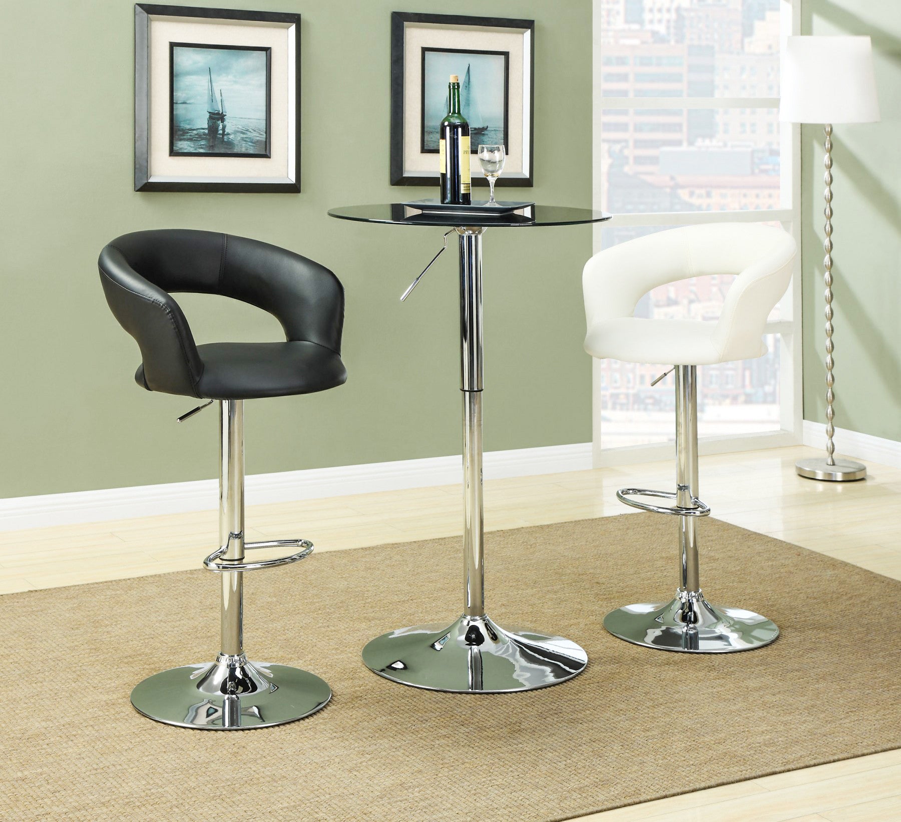 Barraza Adjustable Height Barstool - White