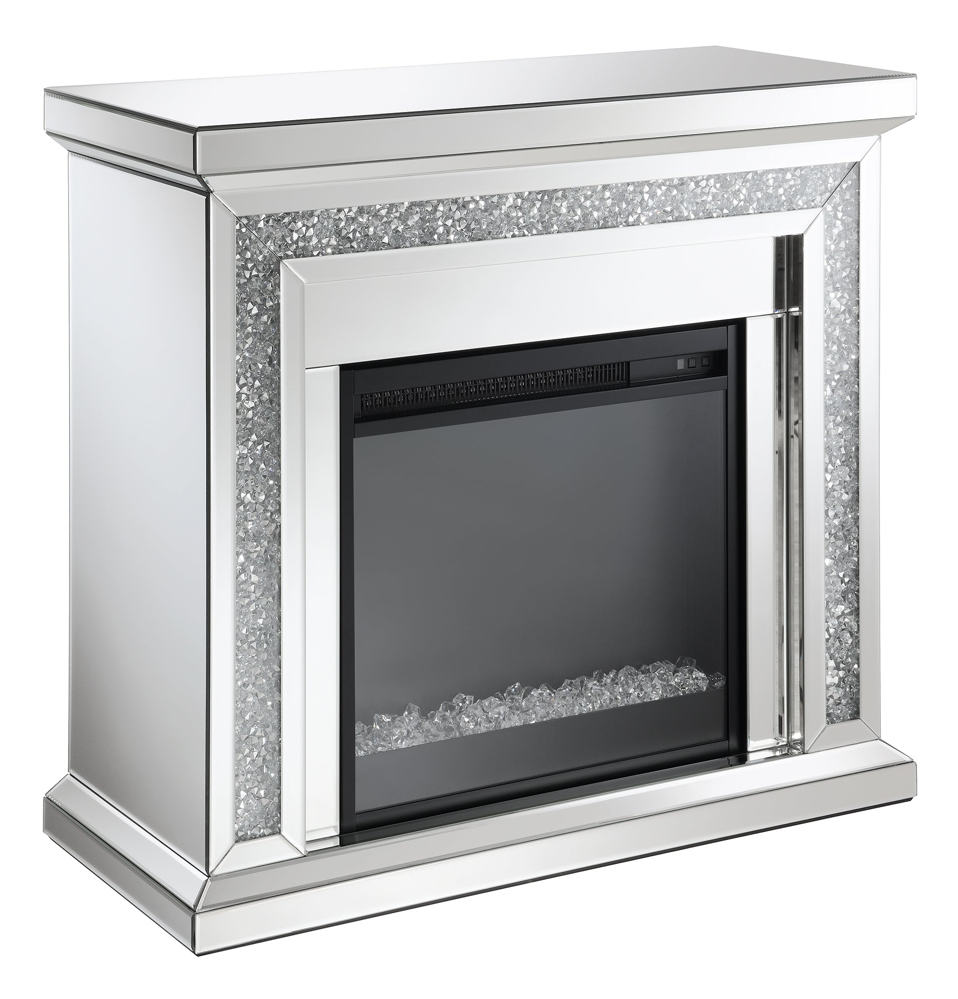 Lorelai Freestanding Mirrored Fireplace
