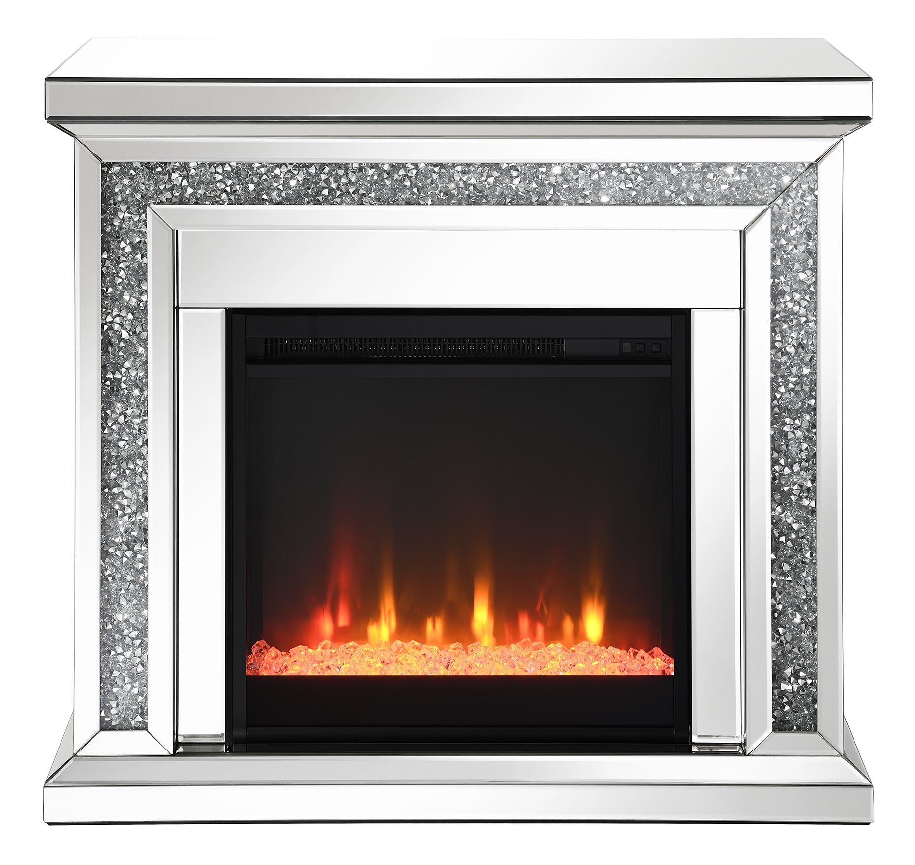 Lorelai Freestanding Mirrored Fireplace