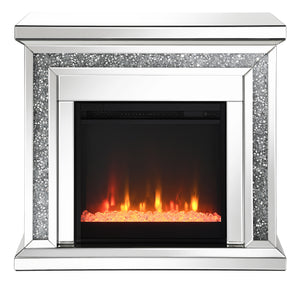Lorelai Freestanding Mirrored Fireplace