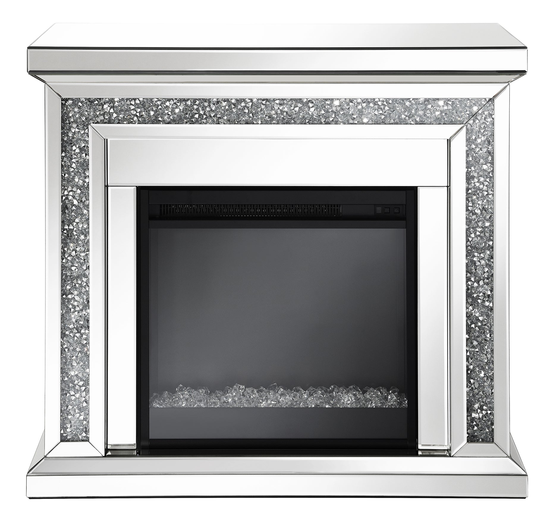 Lorelai Freestanding Mirrored Fireplace