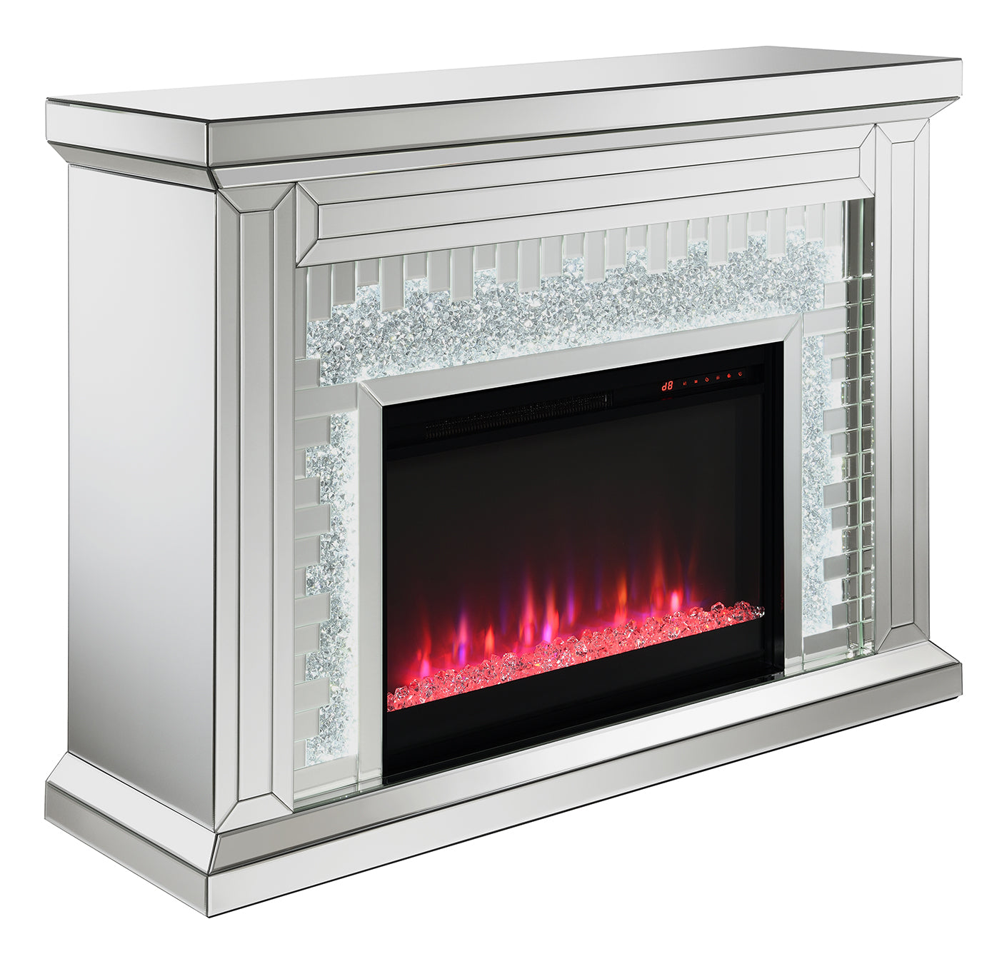 Gilmore Freestanding Mirrored Fireplace