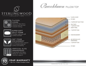 Brooklawn Pillow Top Mattress - King | Corsicana Bedding