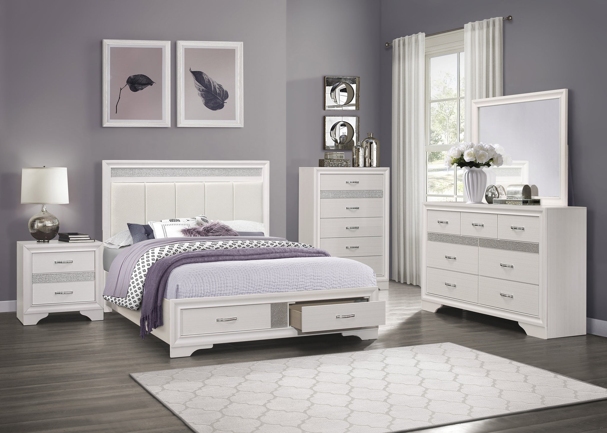 Luster Nightstand - White