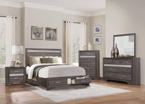 Luster Storage Bed - Gray