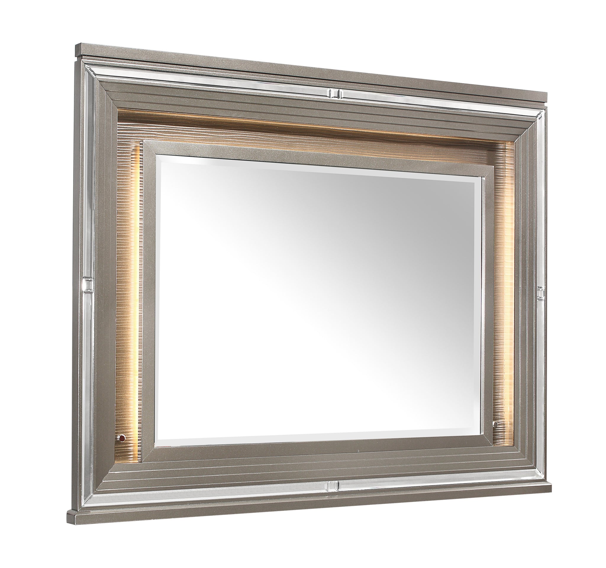 Tasmin Dresser Mirror w/ LED Light - Silver Gray