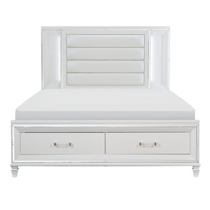 Tasmin Storage Bed w/ LED Lighting - White