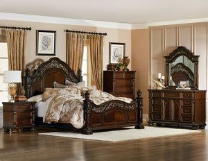 Catalonia King Bed - Cherry