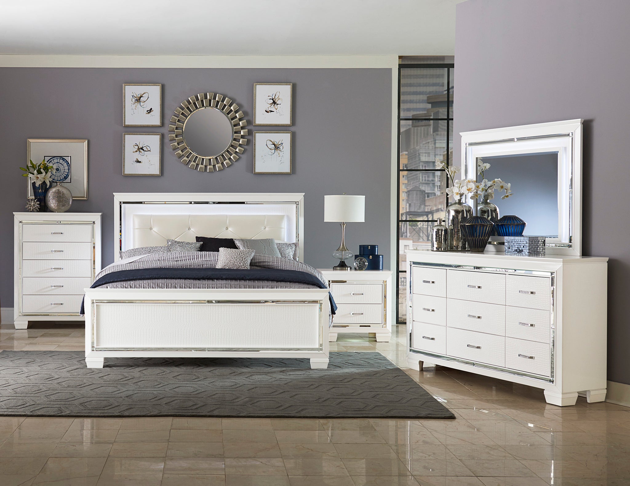Allura Nightstand - White