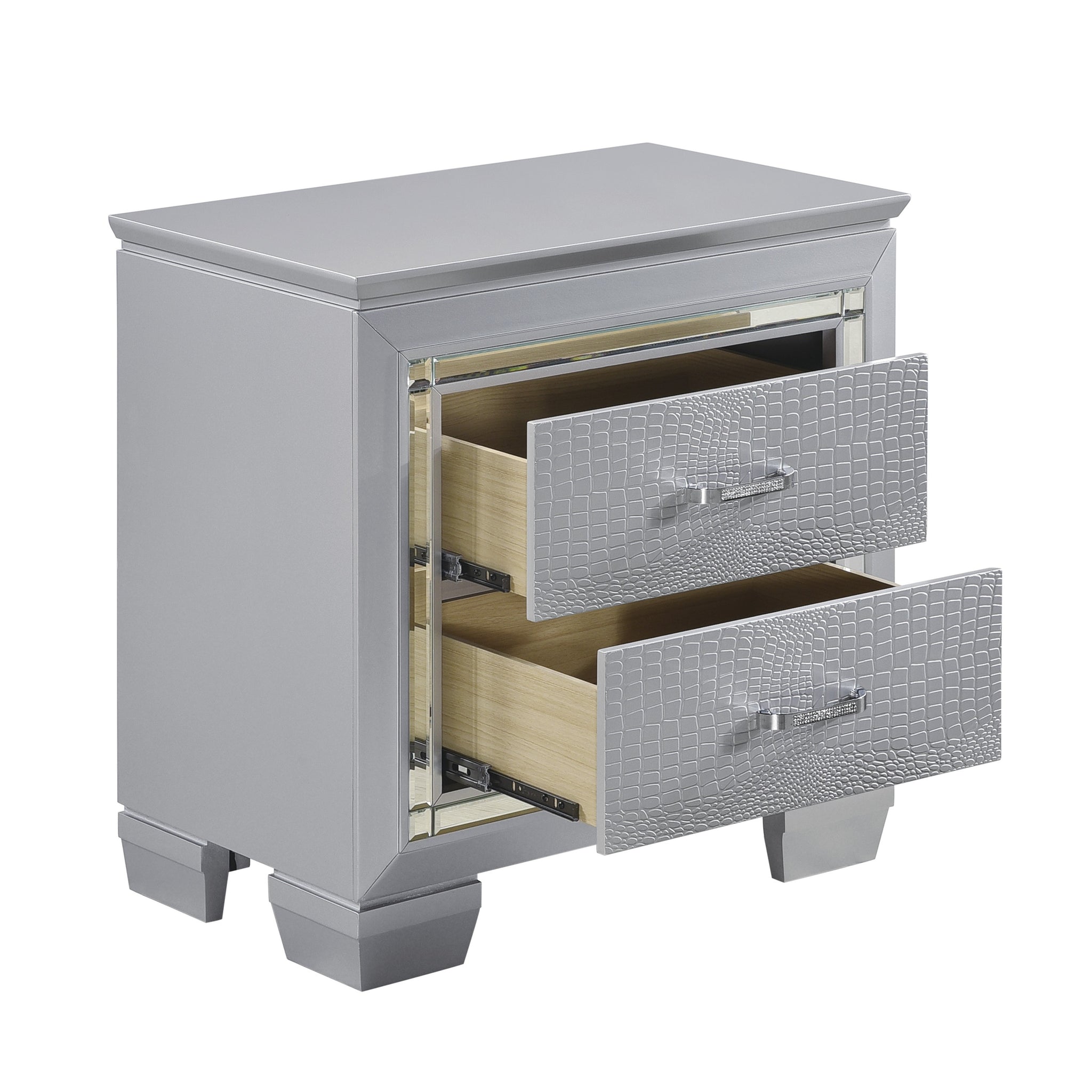 Allura Nightstand - Silver