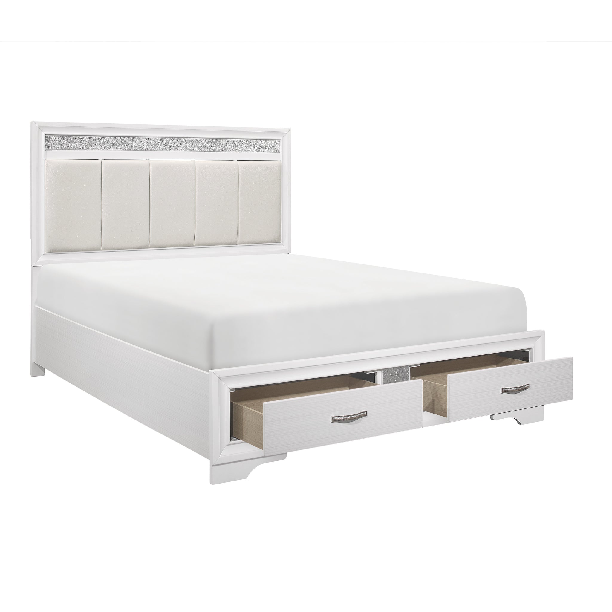 Luster Storage Bed - White