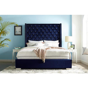 Velvet Bed - Blue