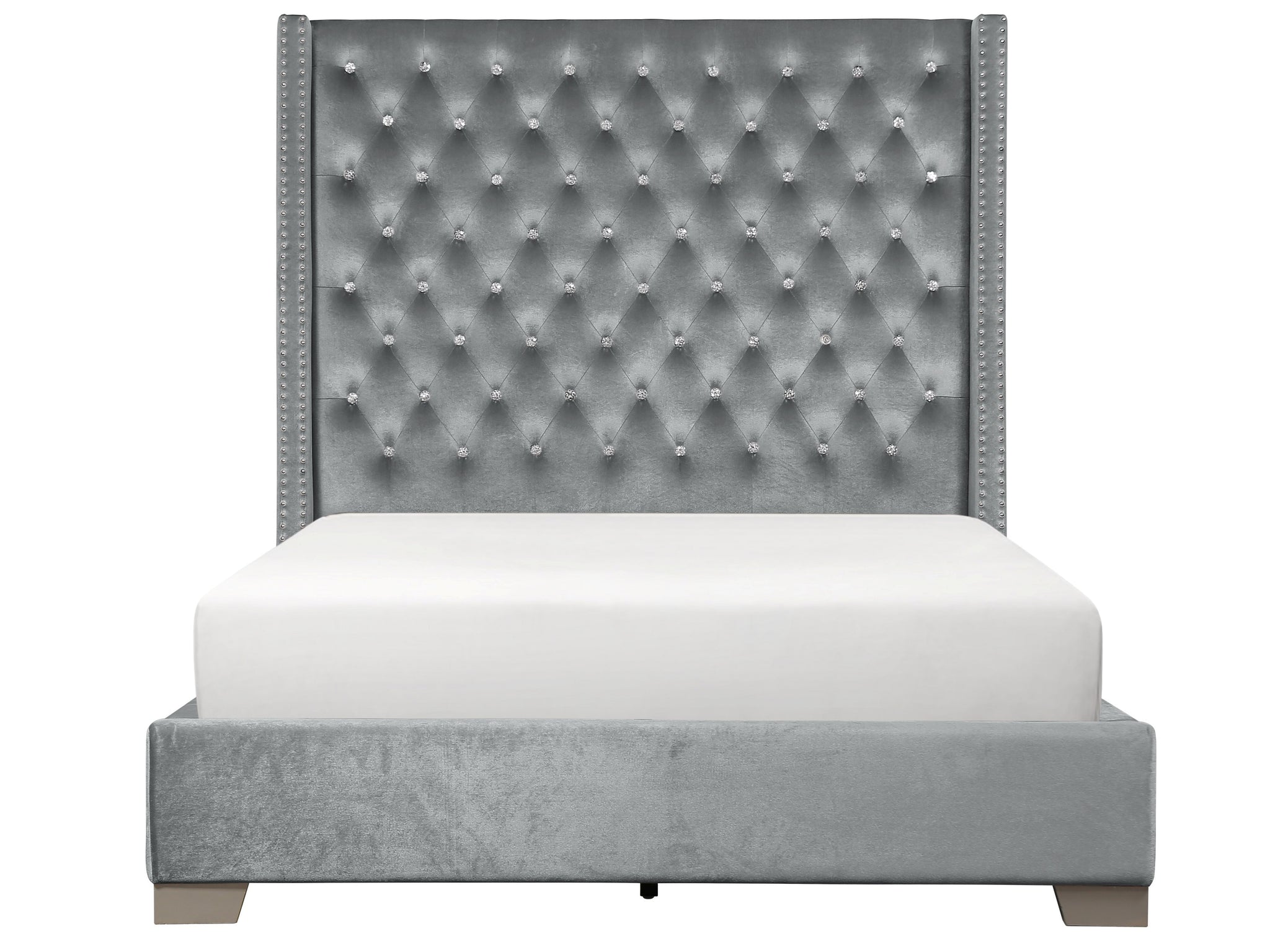 Velvet Bed - Gray