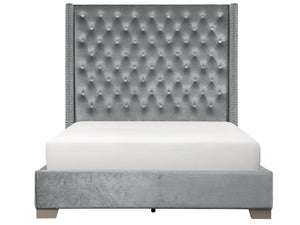 Velvet Bed - Gray