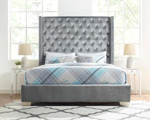 Velvet Bed - Gray