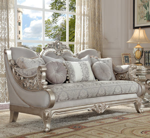 HD-2662 Loveseat - Metallic Silver