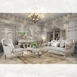 HD-2662 Loveseat - Metallic Silver