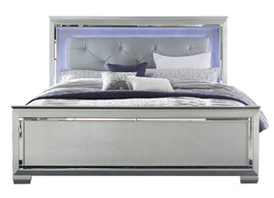 Allura Bed w/ LED Lighting - Silver
